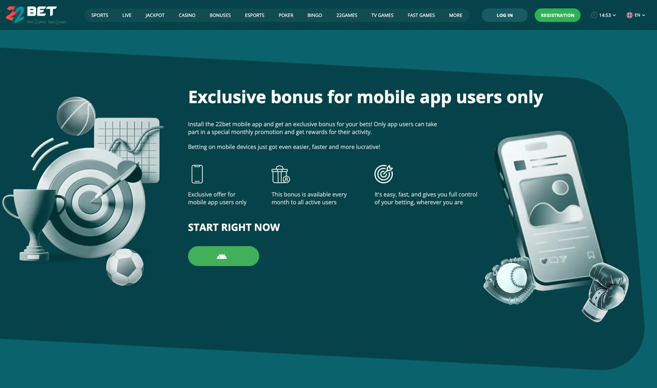 22Bet I-download ang Bersyong Mobile